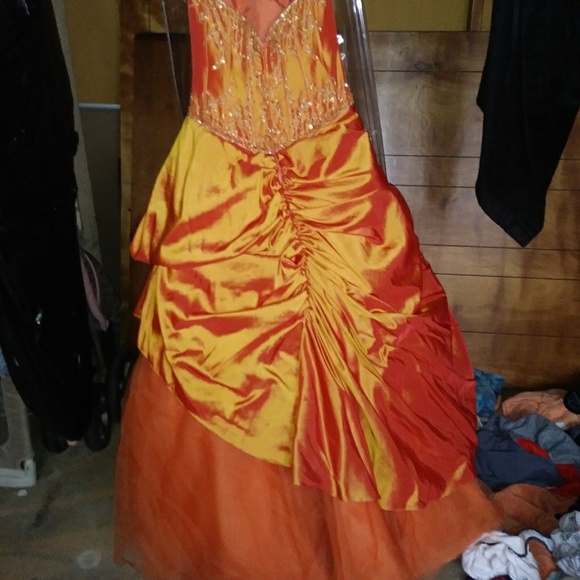 Prom Dress burnt orange - Picture 9 of 12